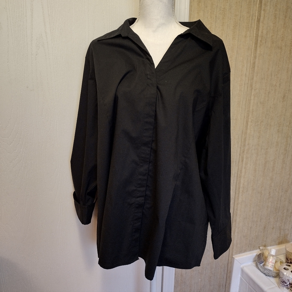 Lee Riders Black Button-Up Shirt 3XL NWOT
